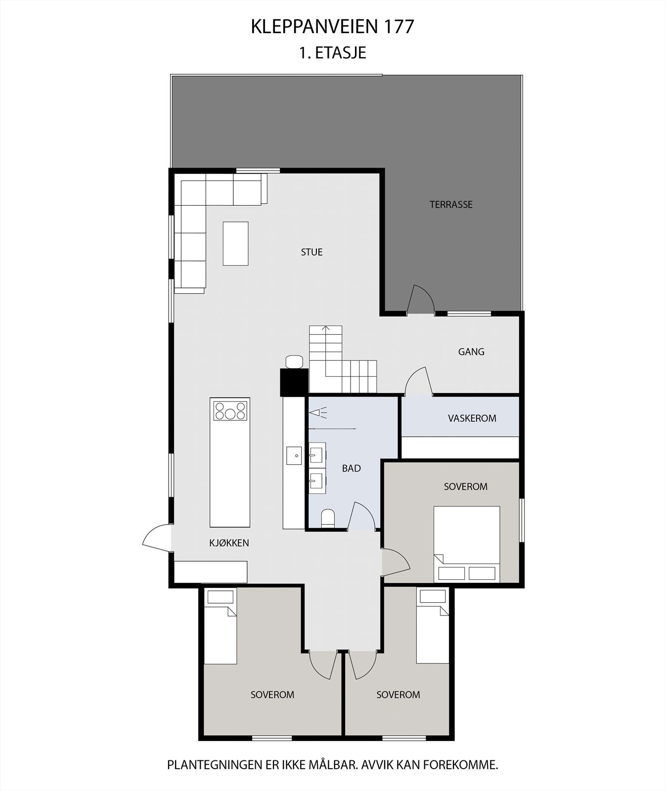 Plantegning over 1. etasje Galleribilde