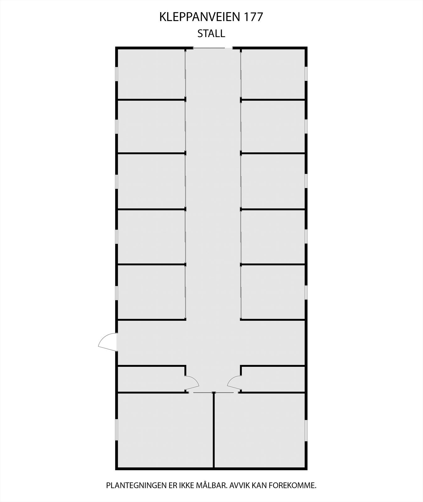 Plantegning av stallen Galleribilde