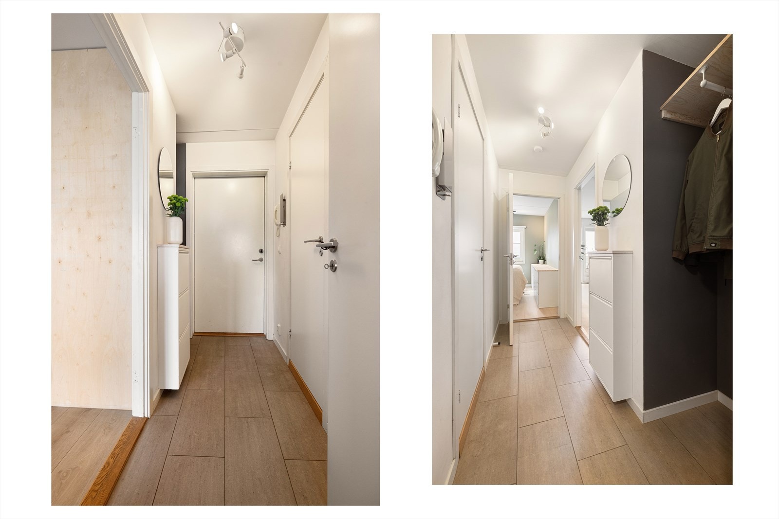 Det er plass til knagger og skohylle for oppbevaring av yttertøy. Velkommen inn! Galleribilde