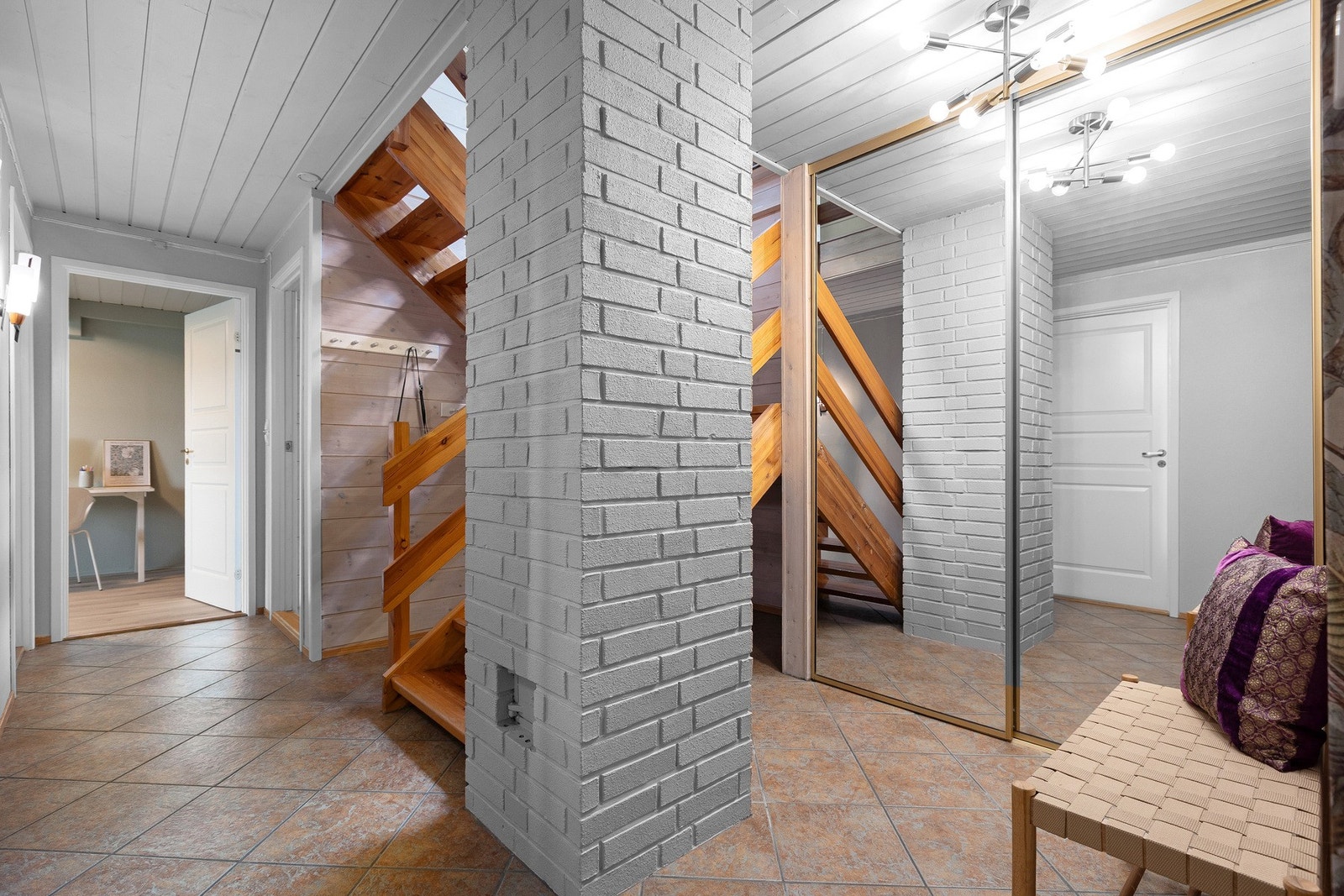 Gang/trappegang med garderobe Galleribilde