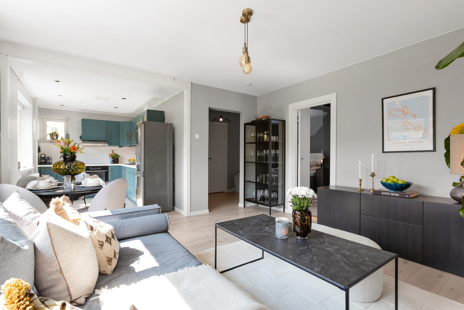 Stuen har en fin utforming, som gjør det enkelt å møblere etter eget behov. Galleribilde