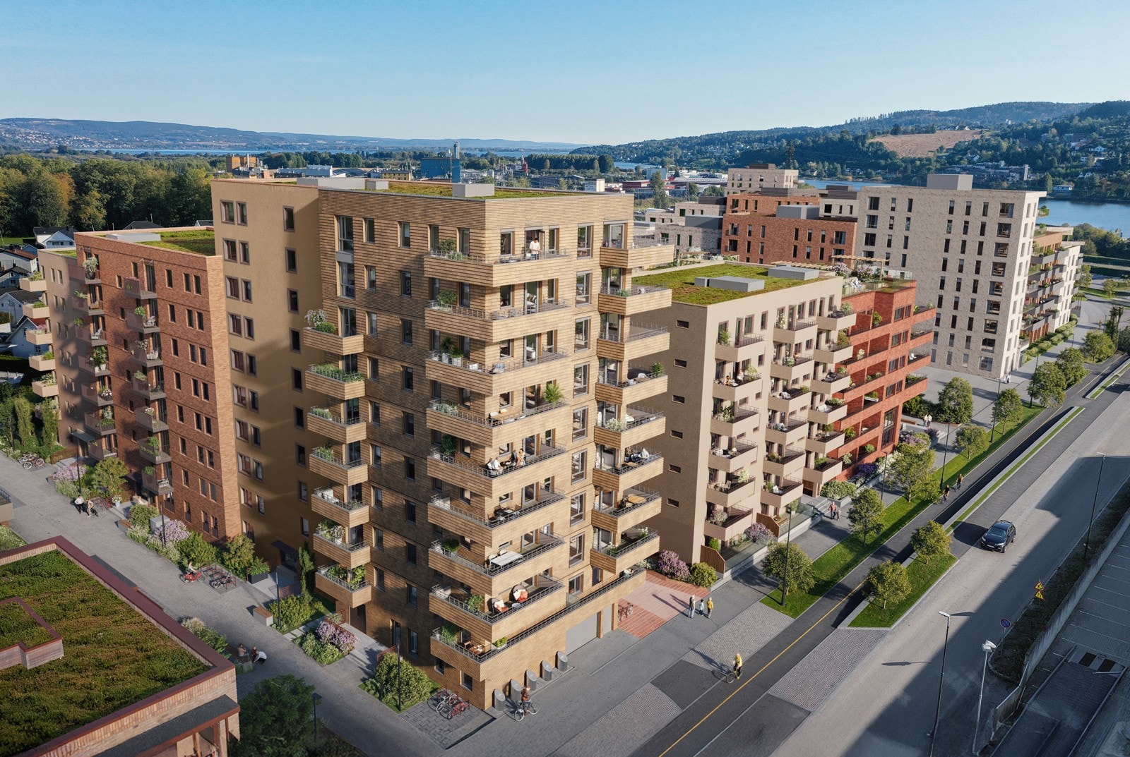 Kvarteret - her vist med Hus 1 i Torghagen Galleribilde