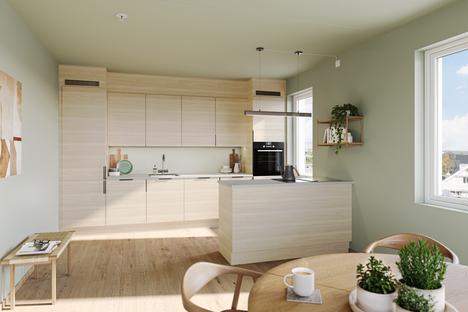 Konsept NORDISK (kostnadsfritt valg). Her illustrert fra Leil. 3011_kjøkken_HTH Nordisk Galleribilde