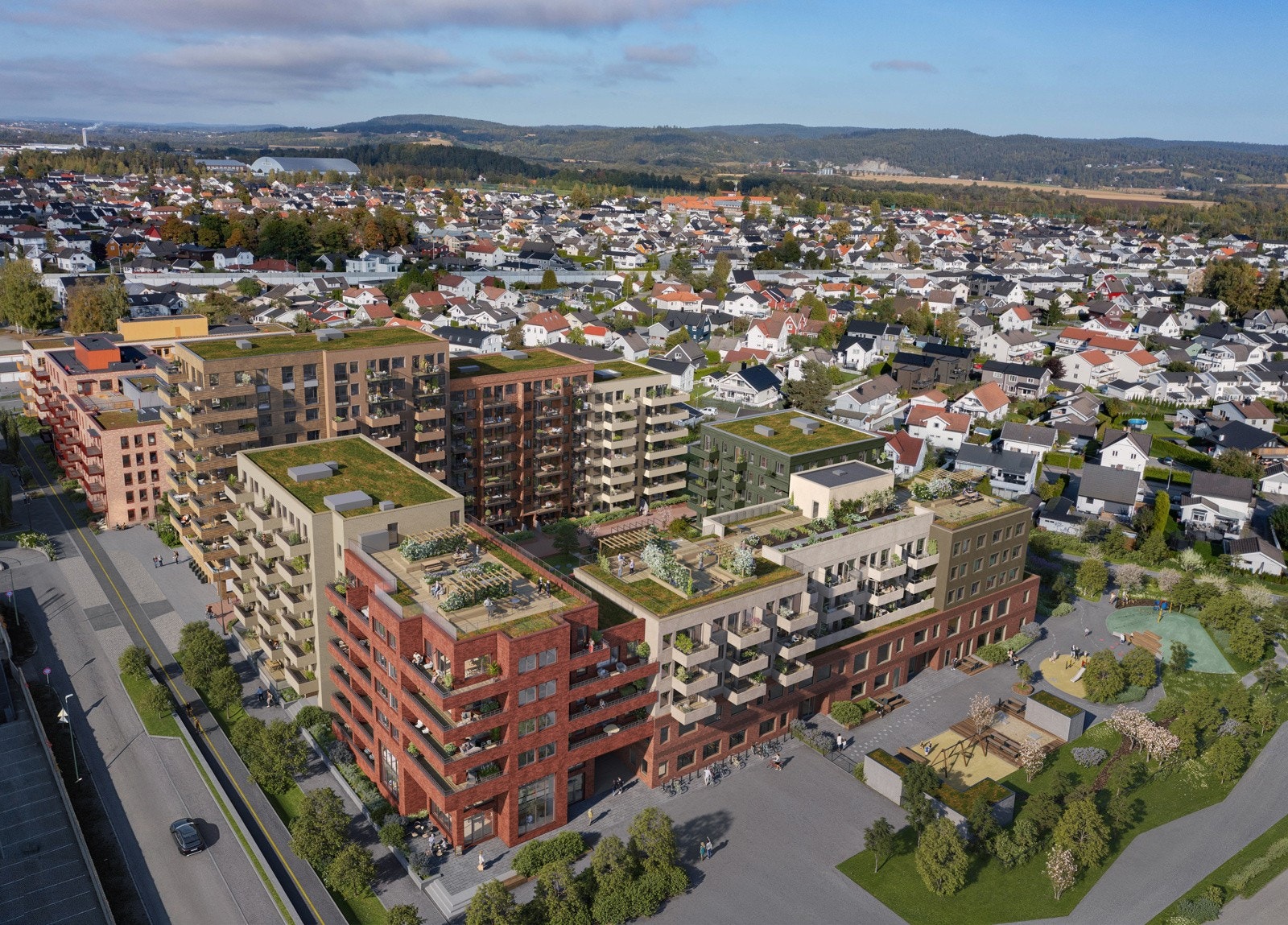 Illustrasjon - oversikt Kvartal 3 med Torghagen Galleribilde