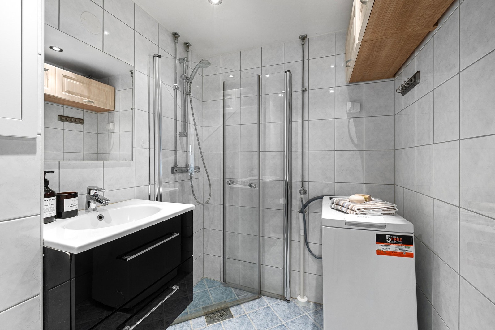 Det er opplegg for vaskemaskin. Galleribilde