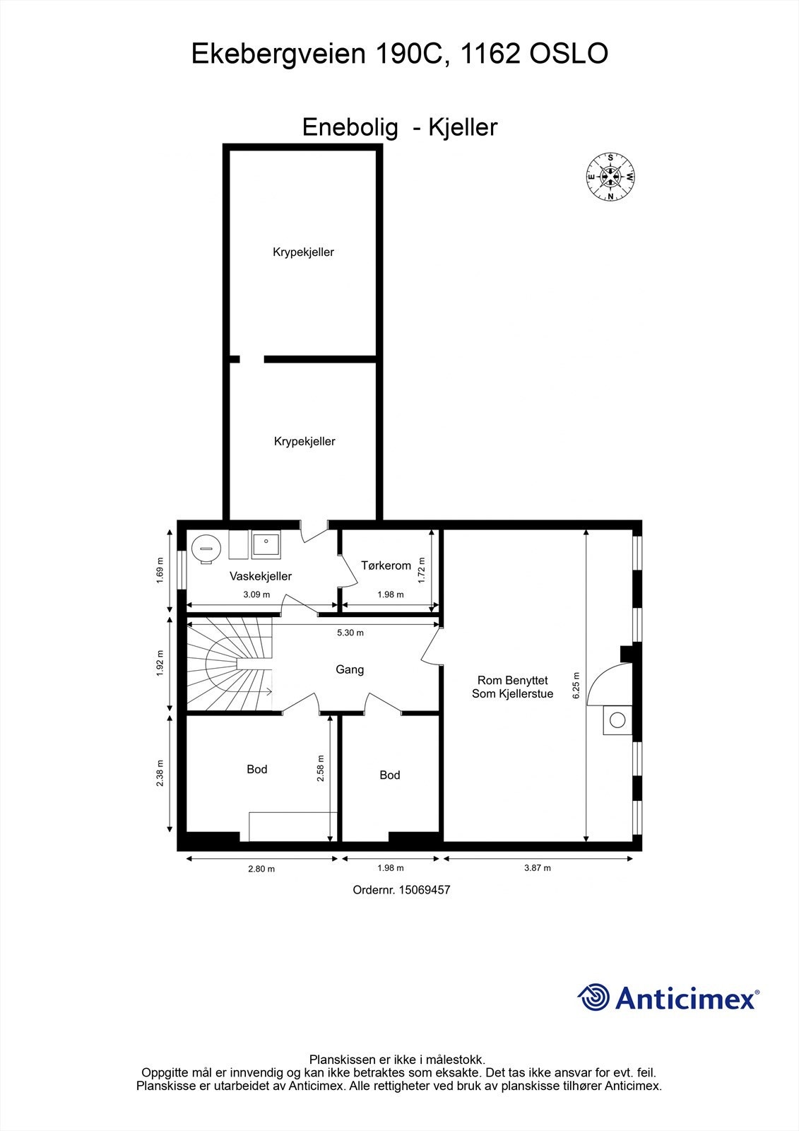 Plantegning kjeller Galleribilde