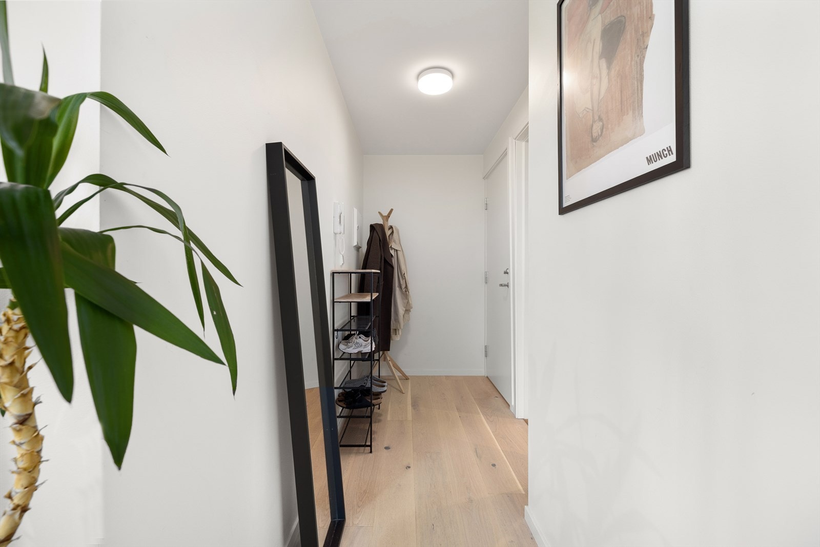 Entréen er innbydende og byr på god plass til oppbevaring av yttertøy og sko. Galleribilde