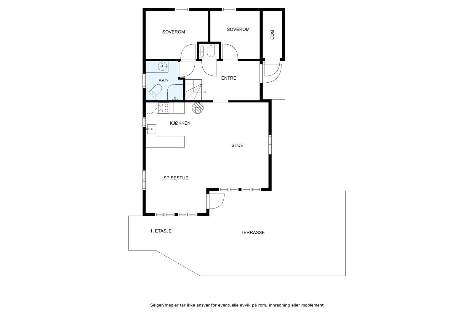 Plantegning hovedetasje Galleribilde