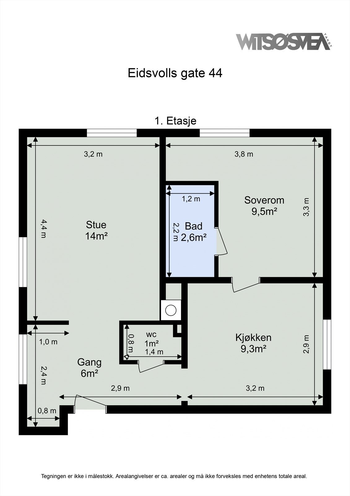 Planskisse 1. etasje Galleribilde