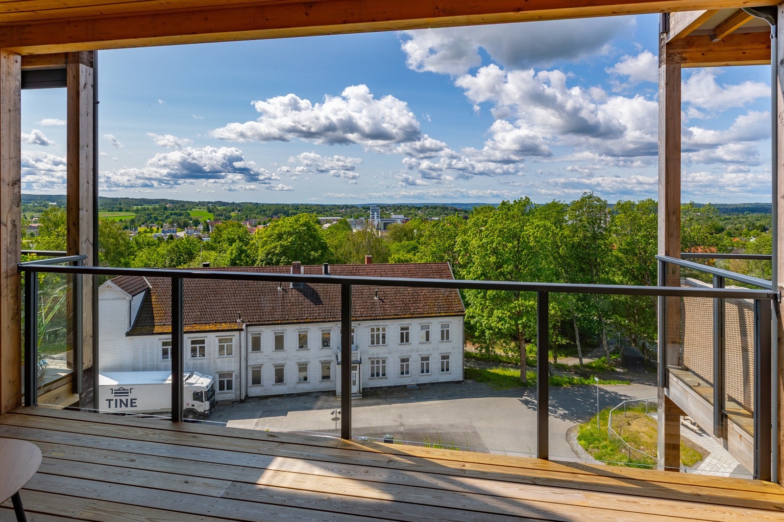 Utsikt fra balkongen Galleribilde