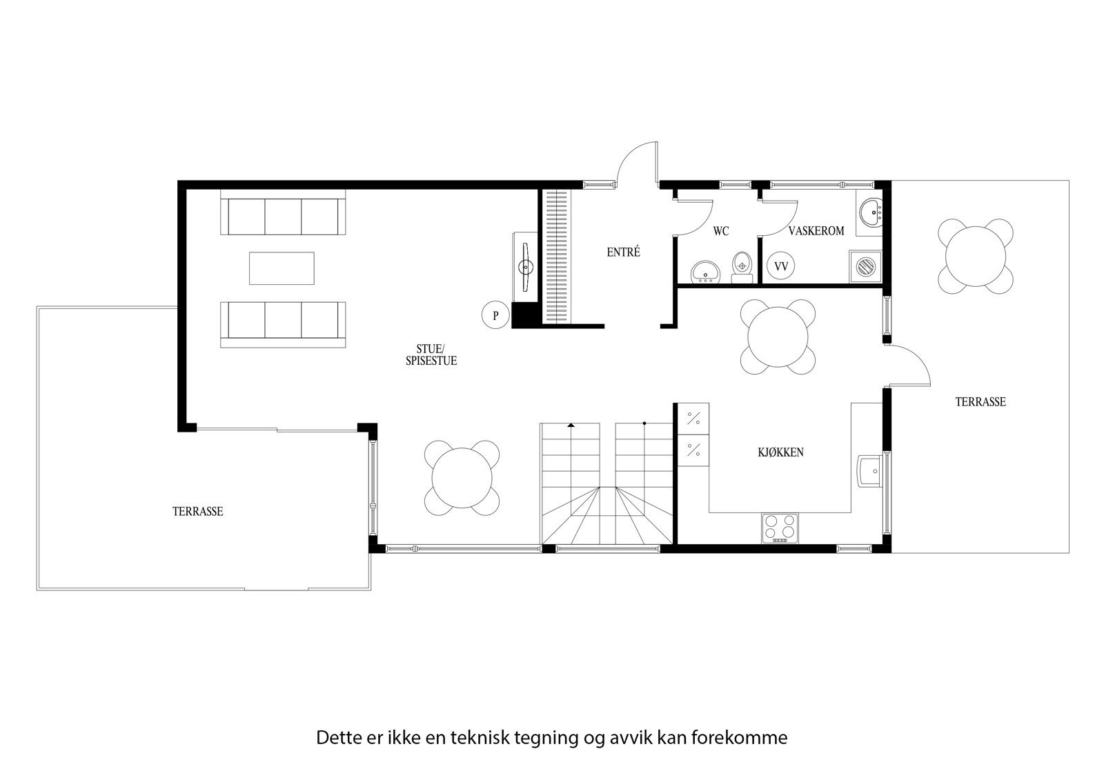 Plantegning 1 etg Galleribilde