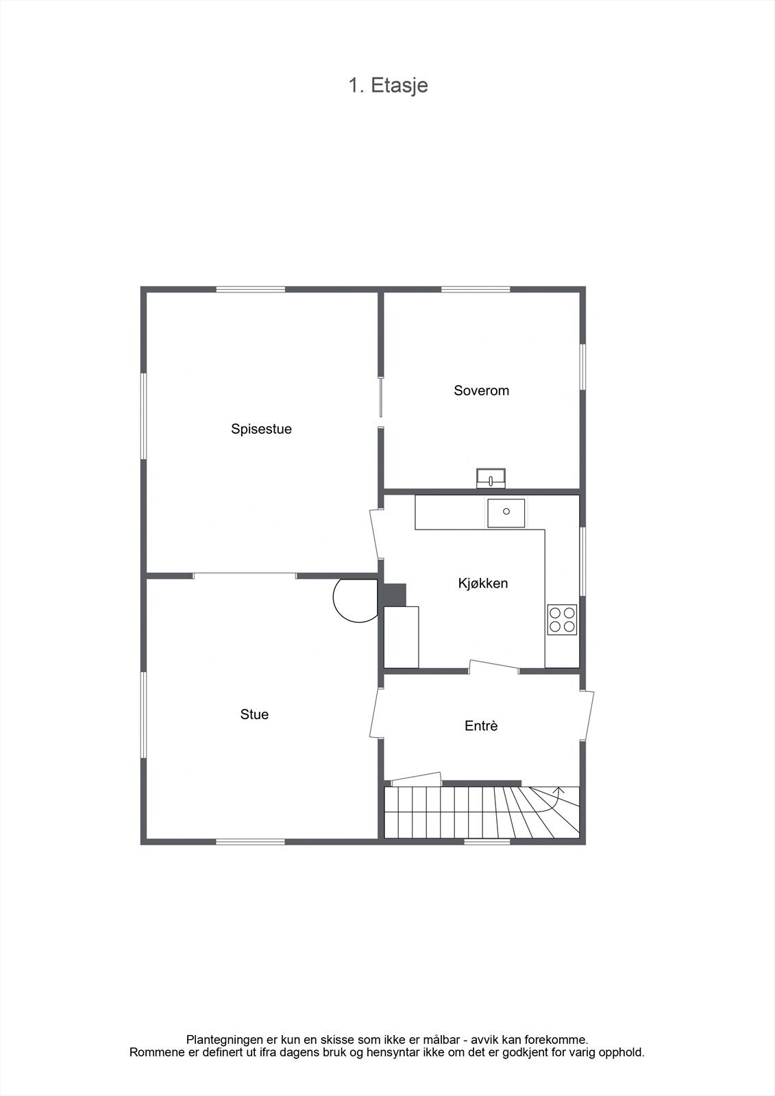 Plantegning 1 etg Galleribilde