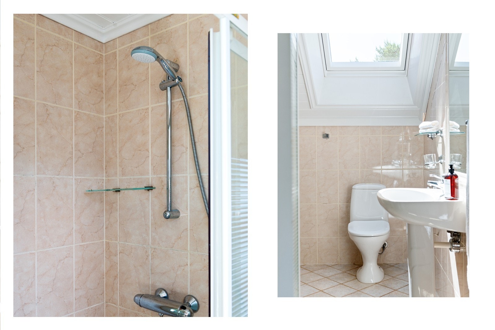 Sitt på do og sol bakhodet ditt i samme slengen. Takvinduet sørger for mye deilig naturlig lys inn på dette rommet. Den perfekte måten og starte dagen på. Galleribilde