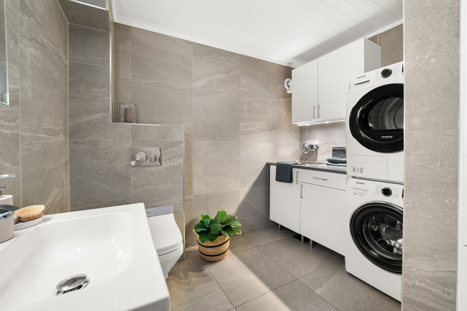 Vaskerommet ligger i underetasjen og var nytt i 2018. Galleribilde