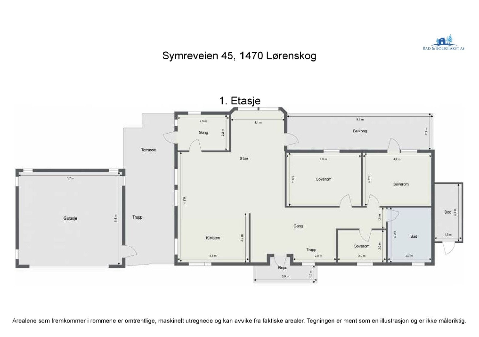 Planskisse 1.etg Galleribilde
