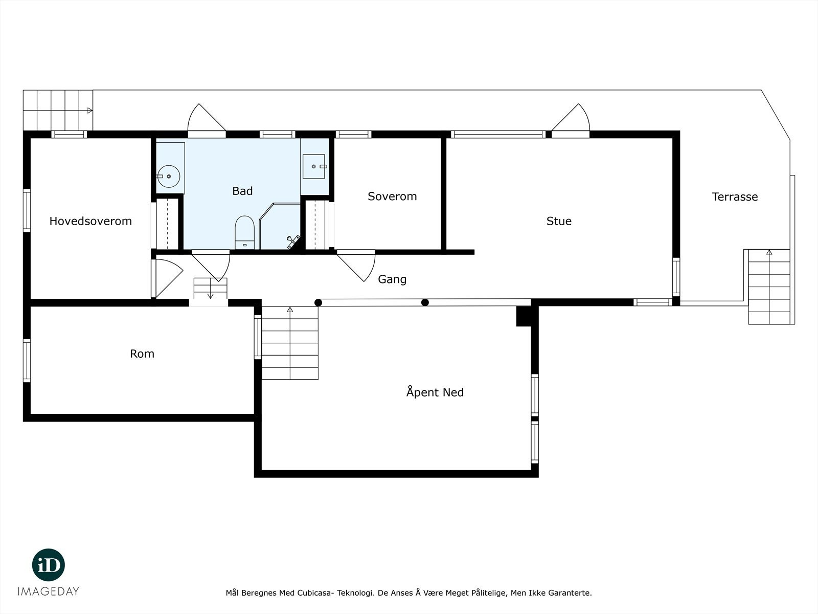 Plantegning øvre plan. Galleribilde