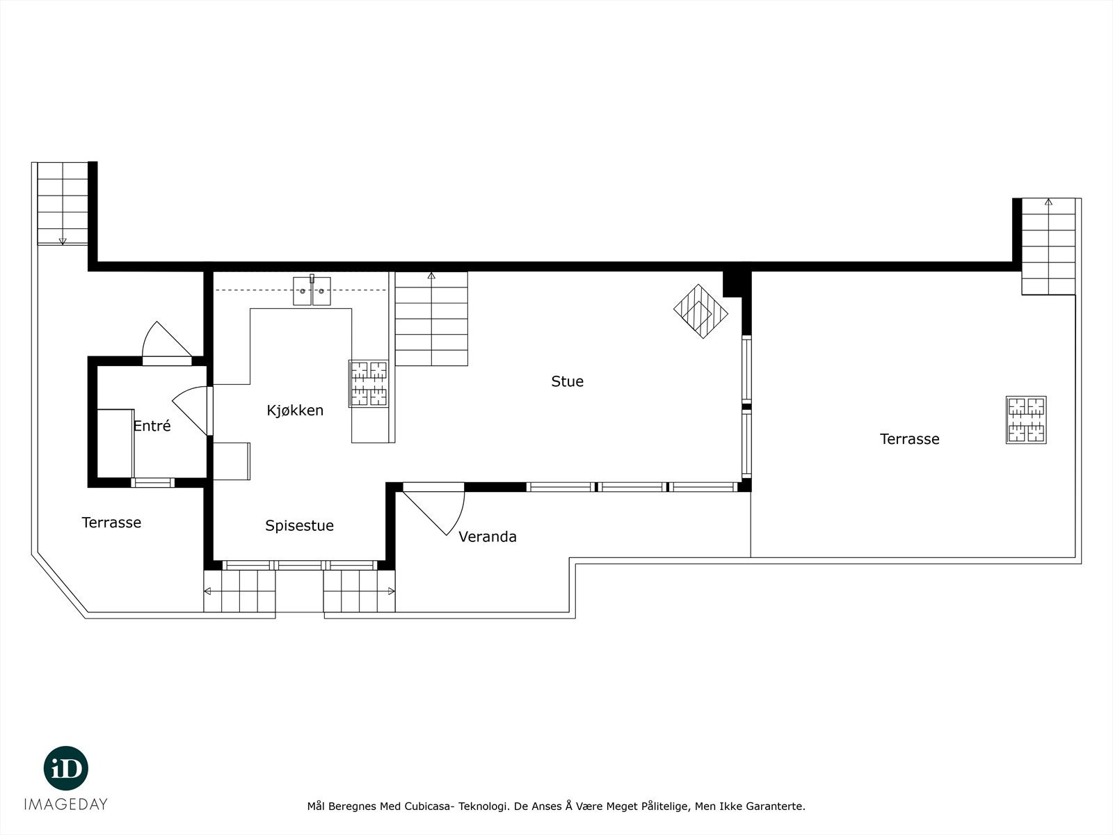 Plantegning hovedetasje. Galleribilde
