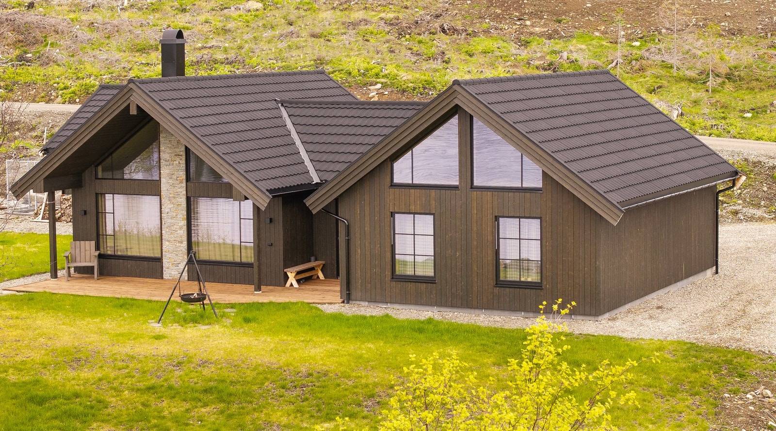 Moderne og innbydende hytte med flott fjellhytte preg Galleribilde