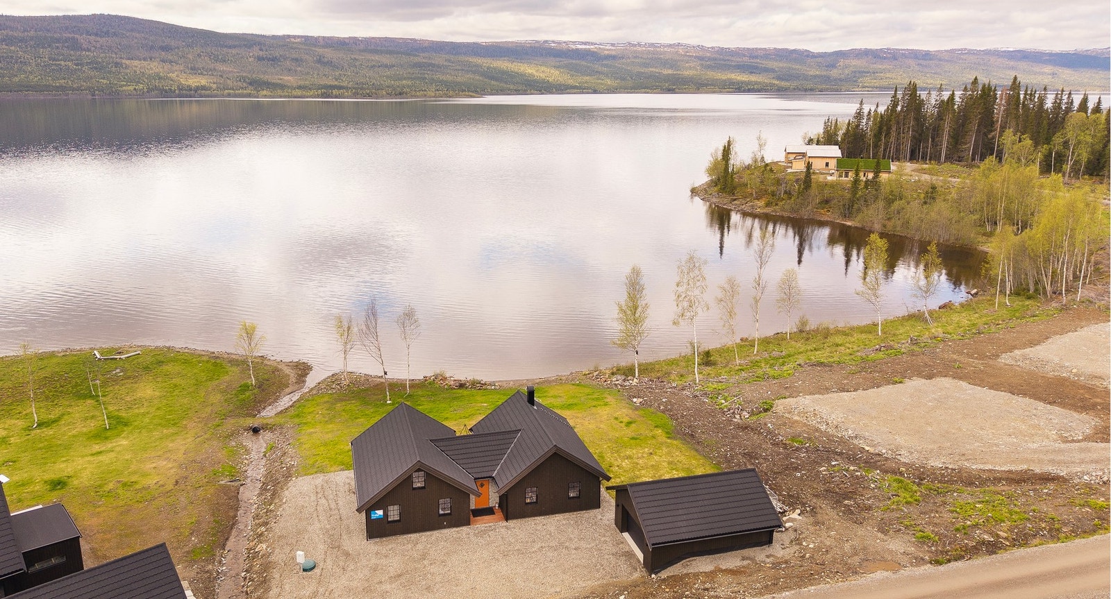 Dronebilde over nærområdet. Galleribilde