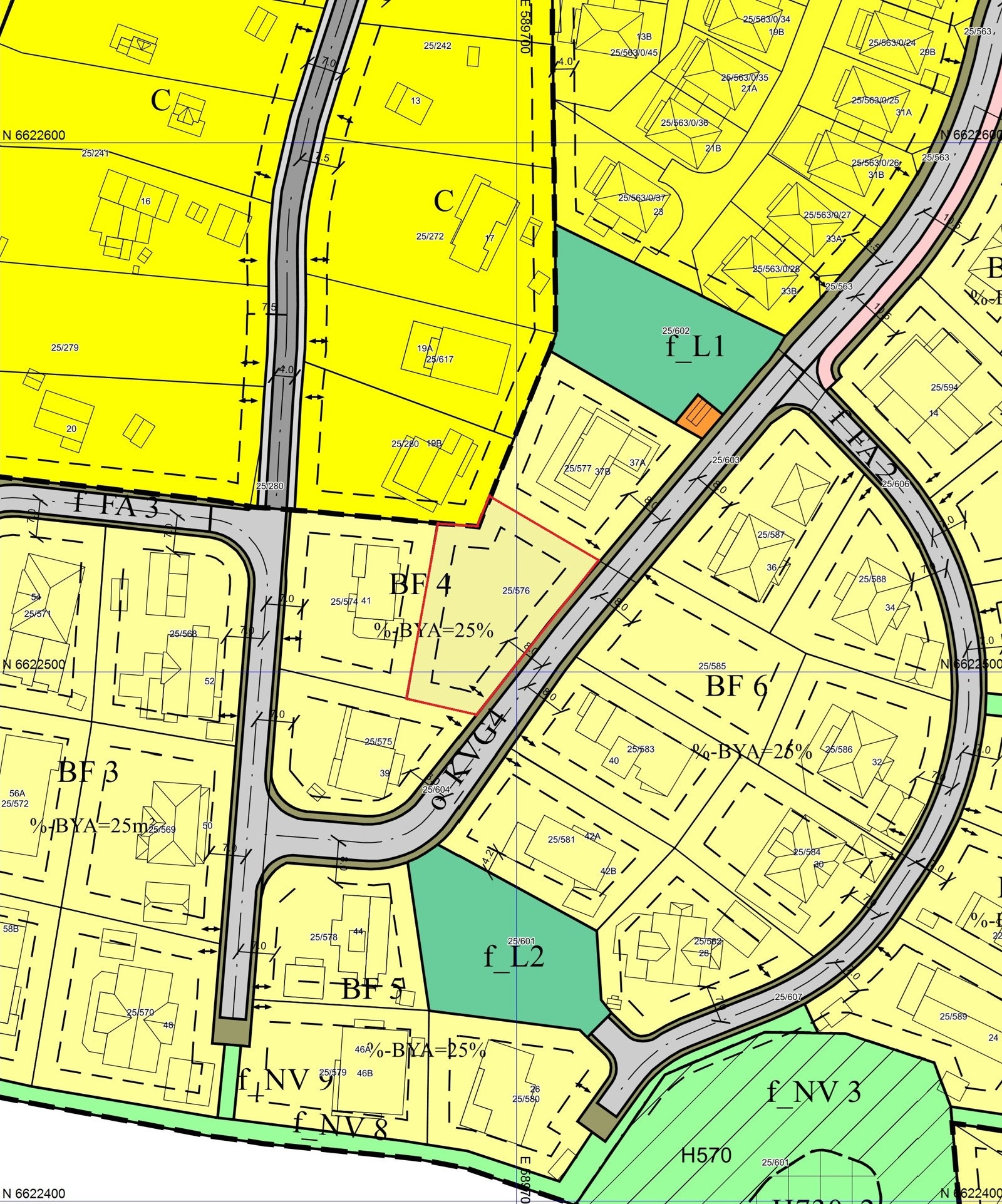 Tomt med tomtegrenser Galleribilde