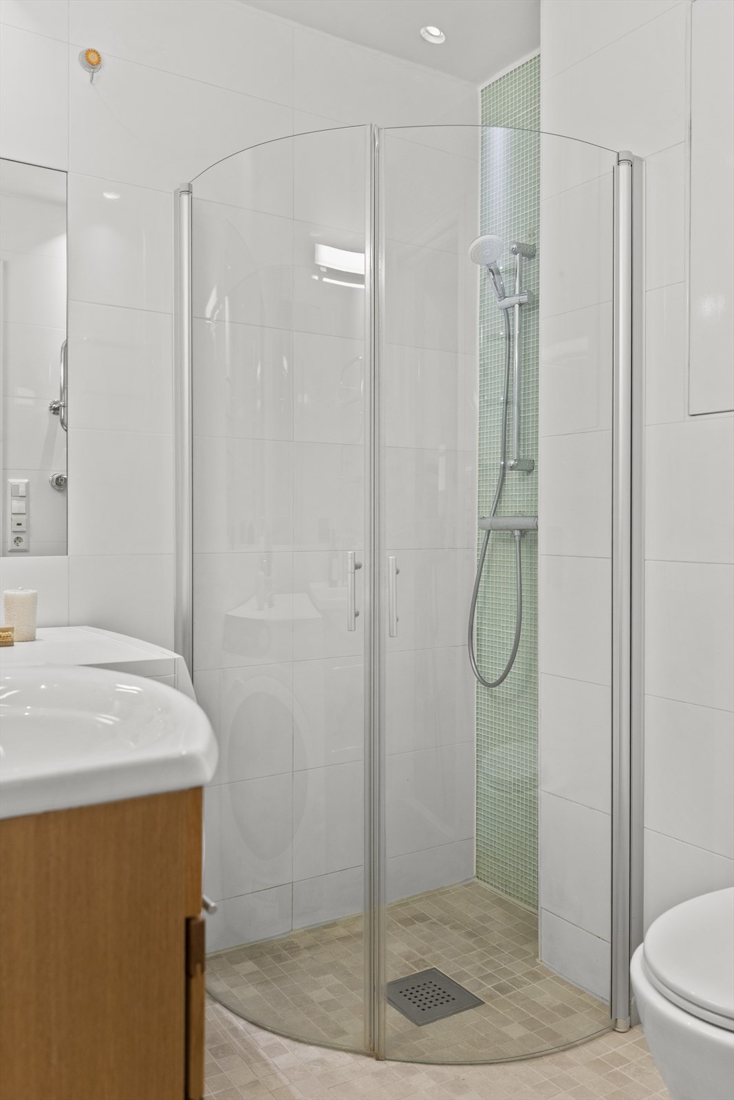 Et innbydende og komfortabelt dusjhjørne. Galleribilde