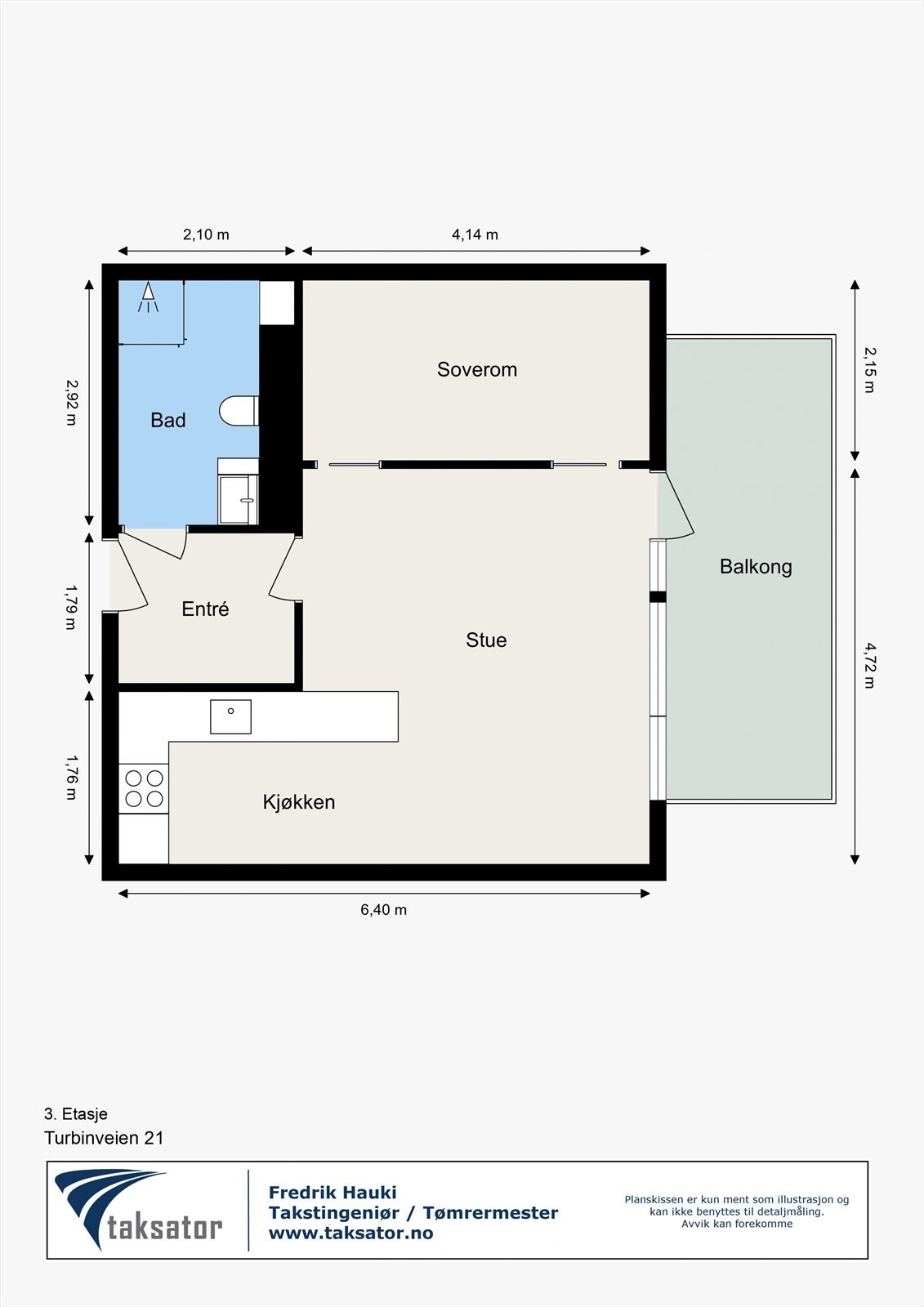 Turbinveien 21 - 3. Etasje. Galleribilde