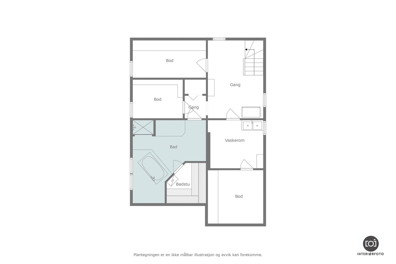 Plantegning kjeller Galleribilde