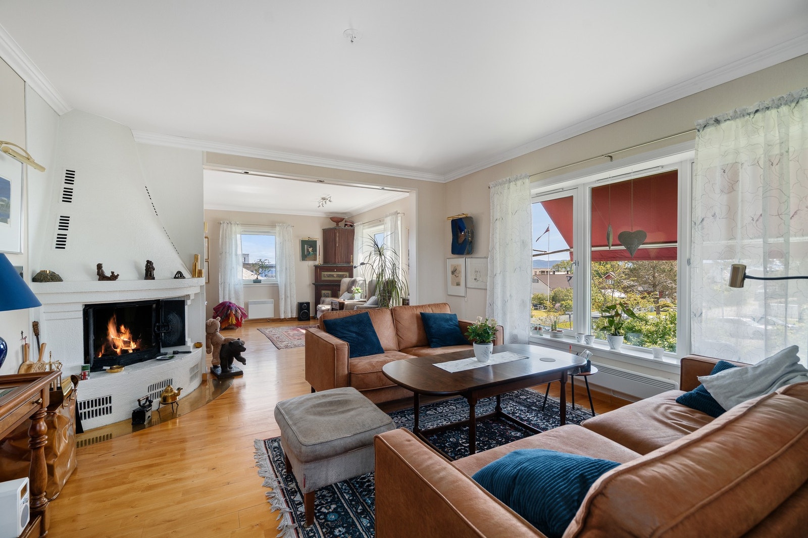 Stue med peis Galleribilde