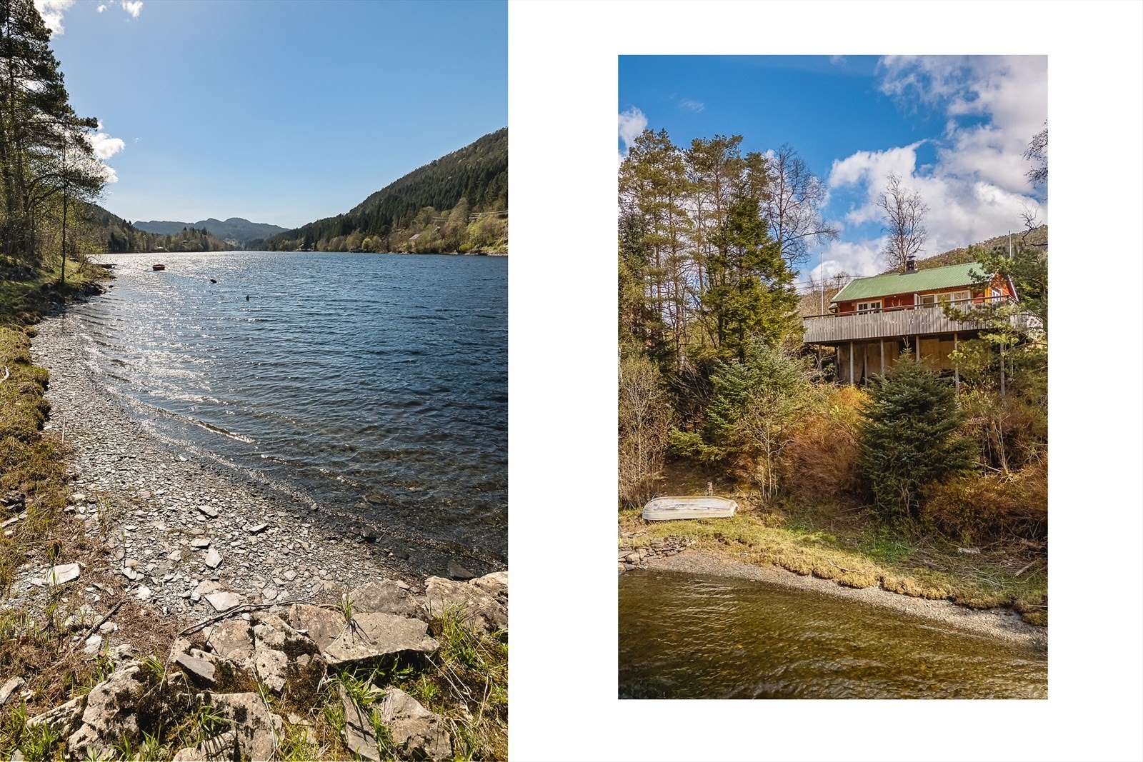Stranden er perfekt til både bading og fisking. Et flott område å la barna kose seg på! Galleribilde