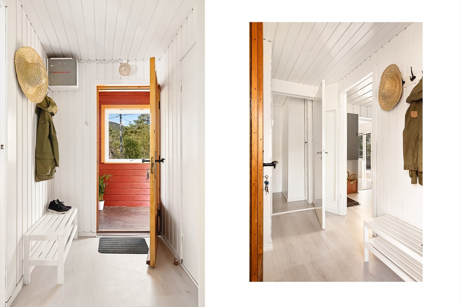 Inngangspartiet har nok av plass til både sko og yttertøy. Galleribilde