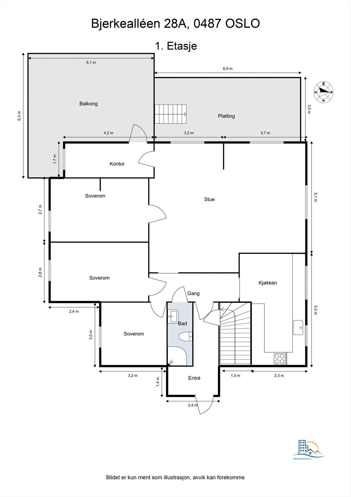 Plantegning 1.etasje Galleribilde
