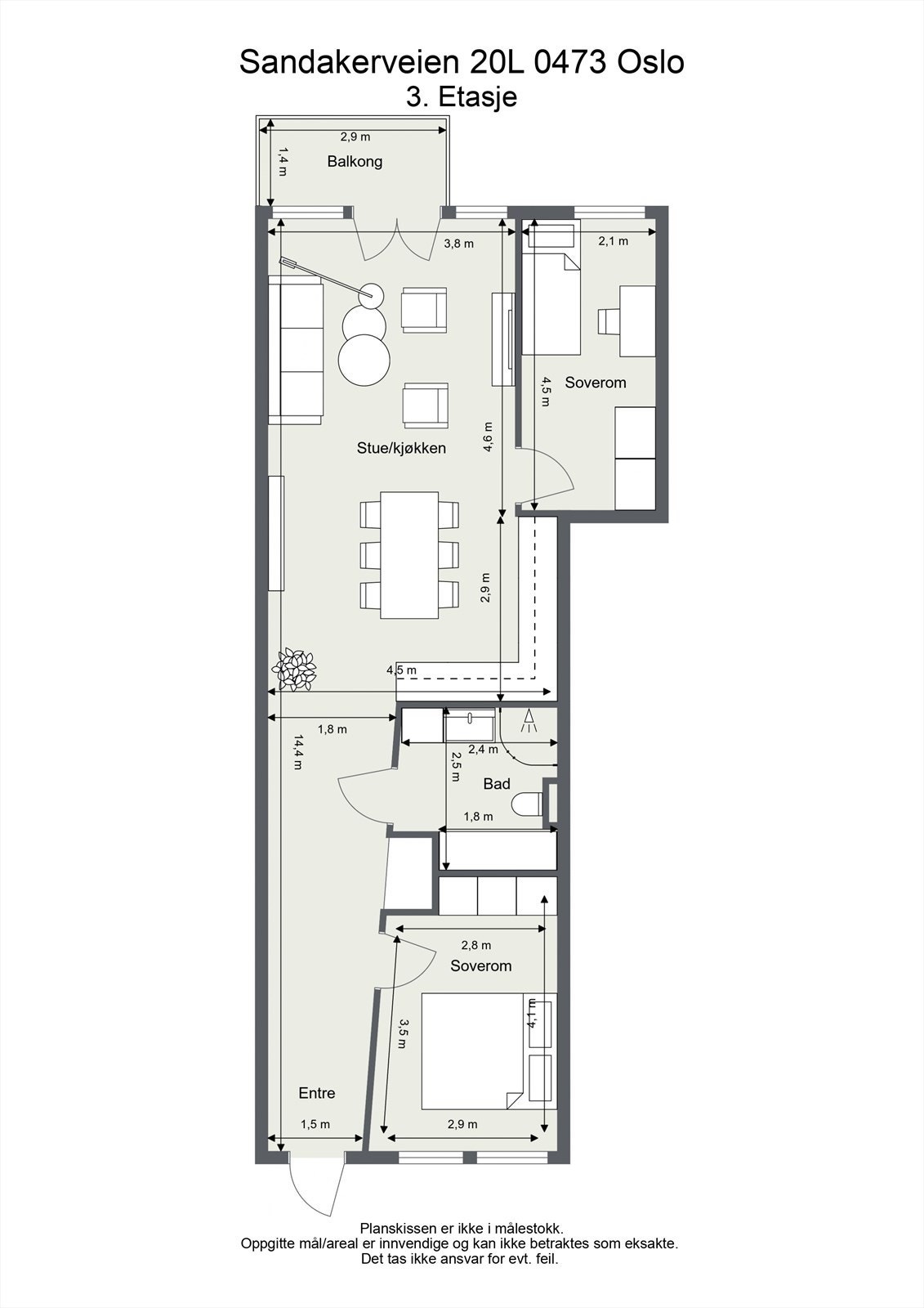 Takstmannens planskisse Galleribilde