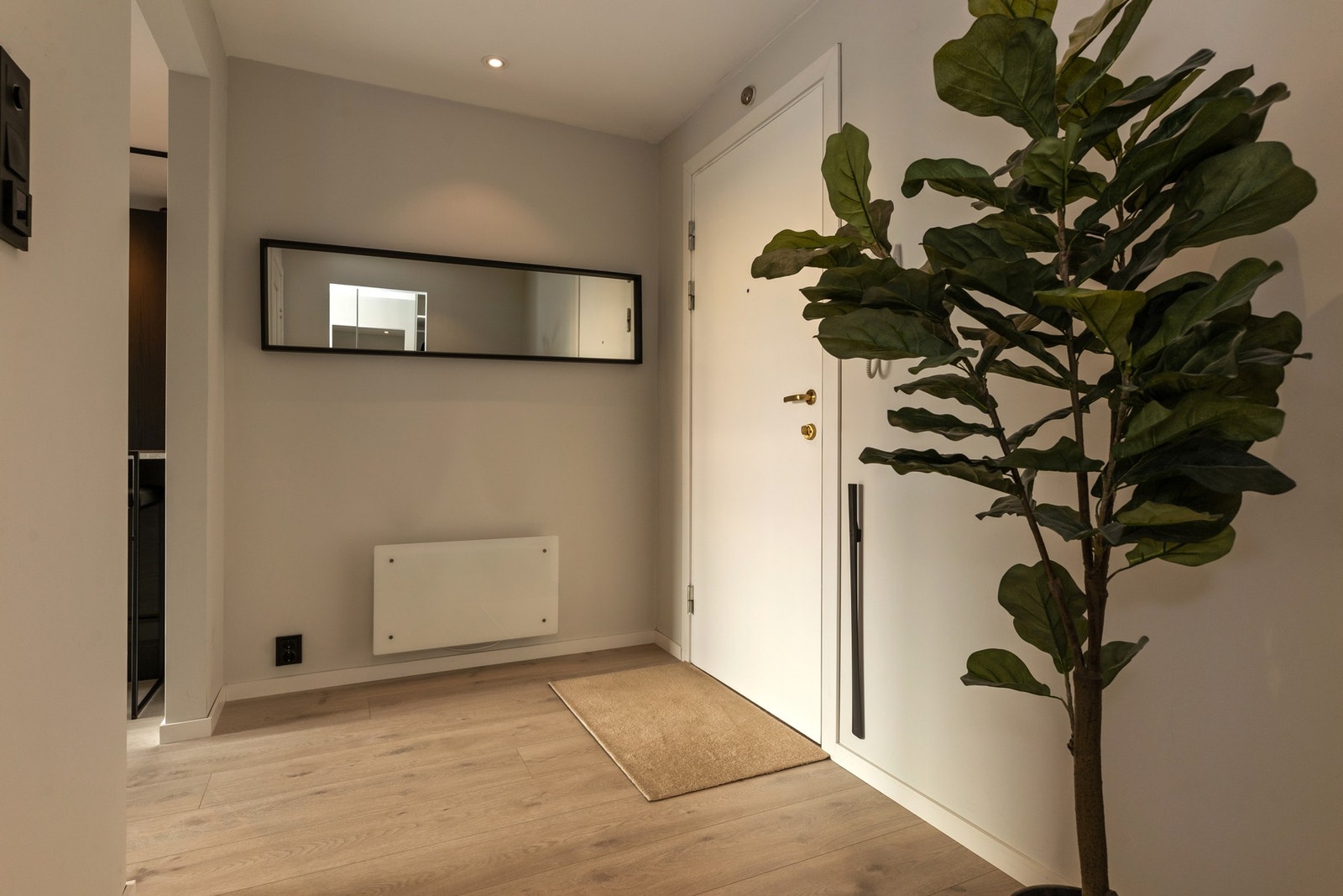 Velkommen inn til en romslig gang. Galleribilde