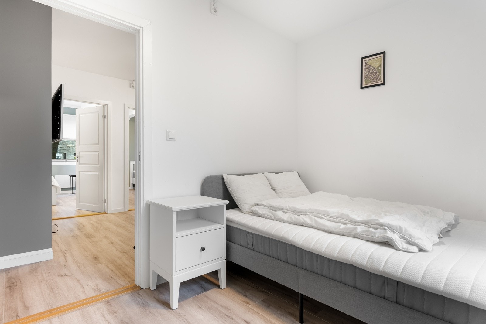 Soverom 1 er målt til 7,3 kvm. Galleribilde