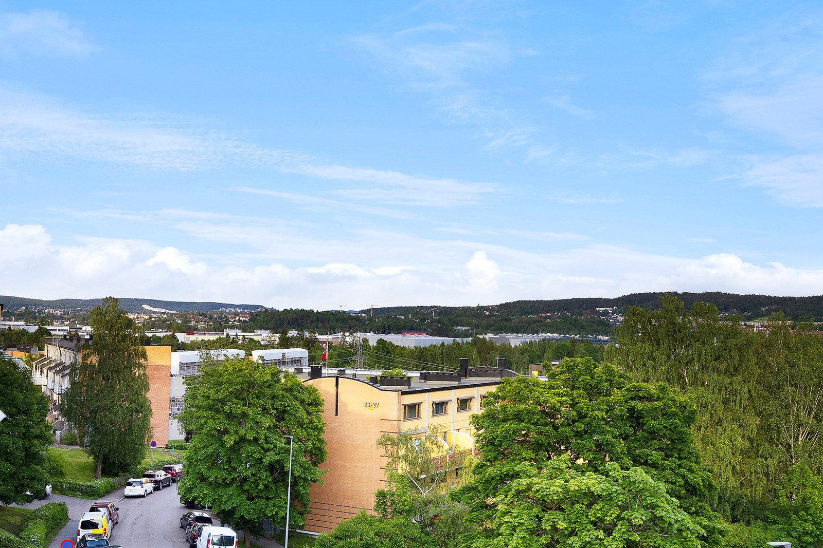 Flott og vidstrakt utsikt fra balkongen Galleribilde
