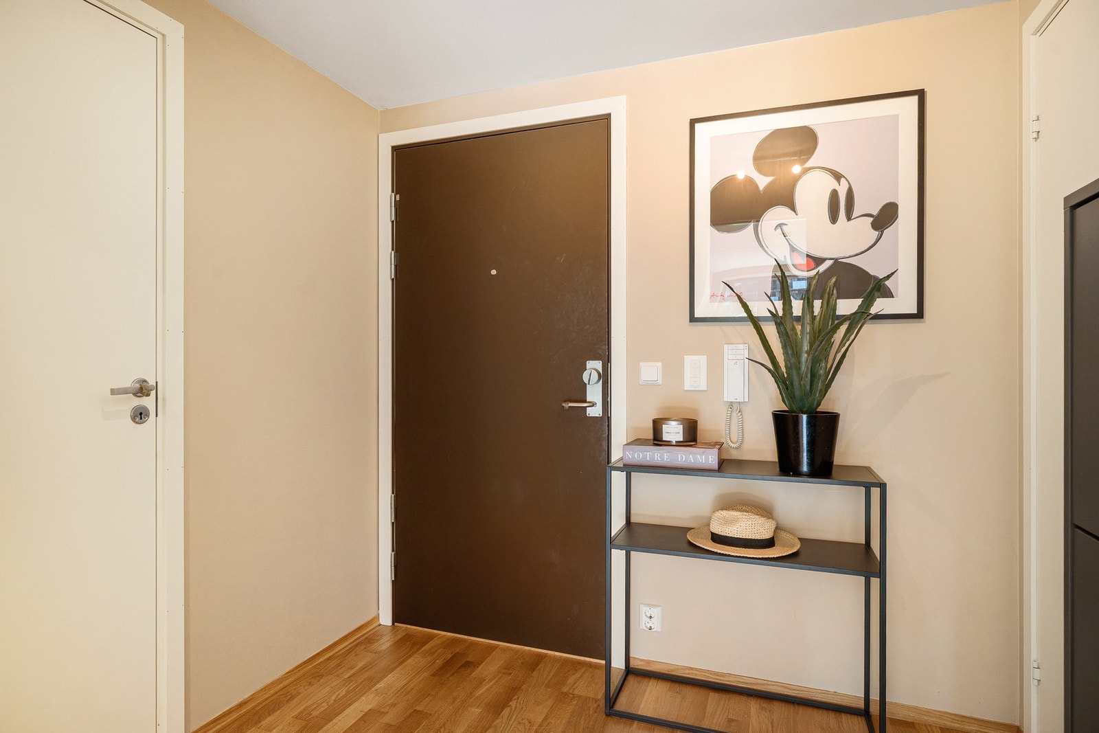 Boligen har en lys og praktisk entré med plass til oppheng av yttertøy. Galleribilde