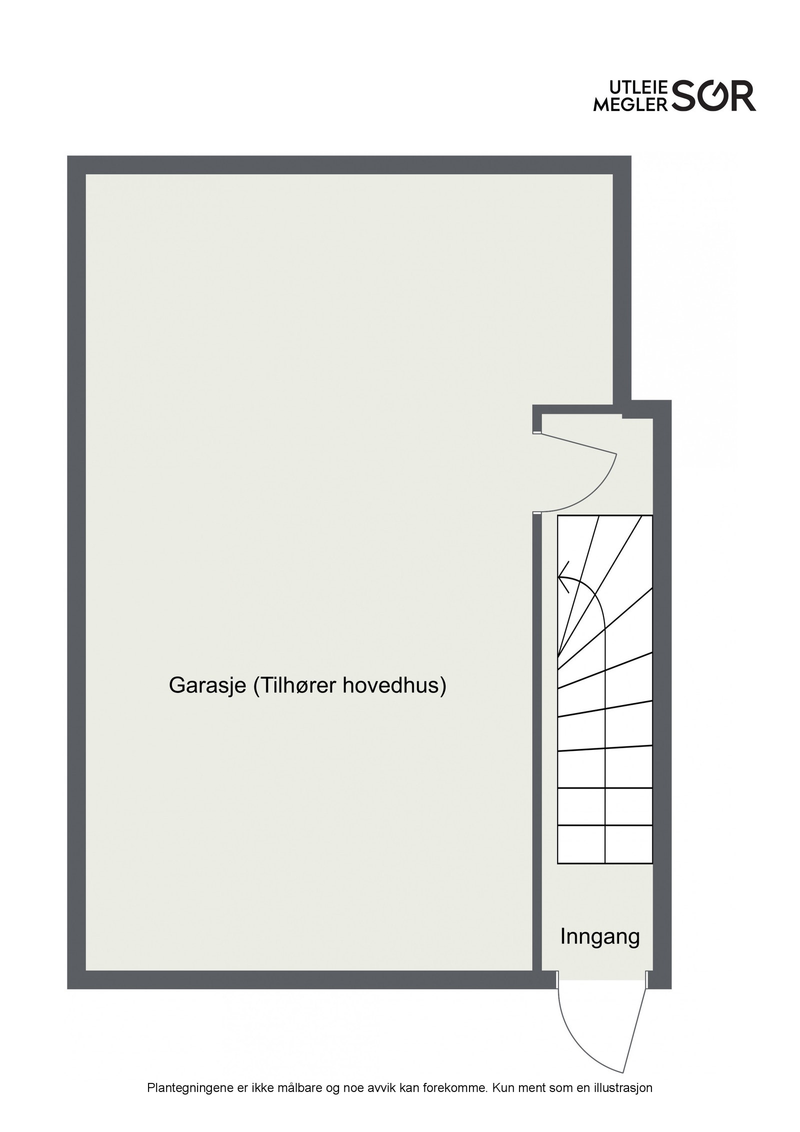 Inngang ved siden av garasjen - opp trappen Galleribilde
