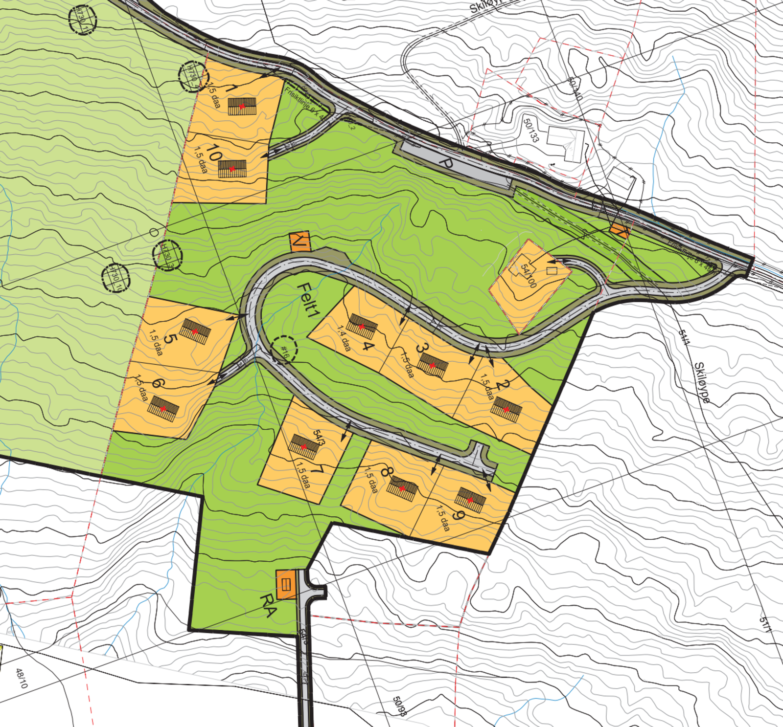 Plankart fra Hol kommune Galleribilde