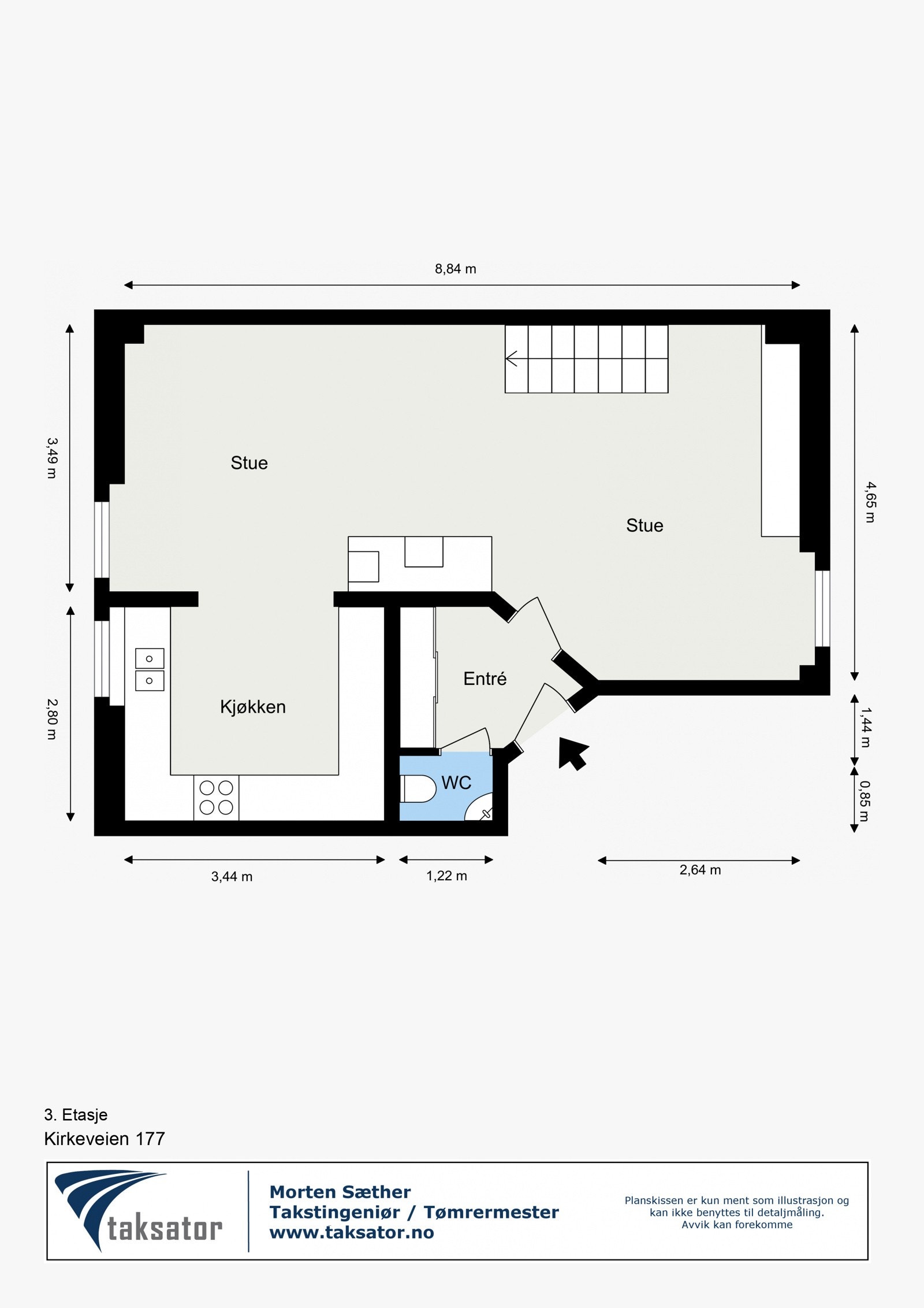 Plantegning - 3.etasje Galleribilde