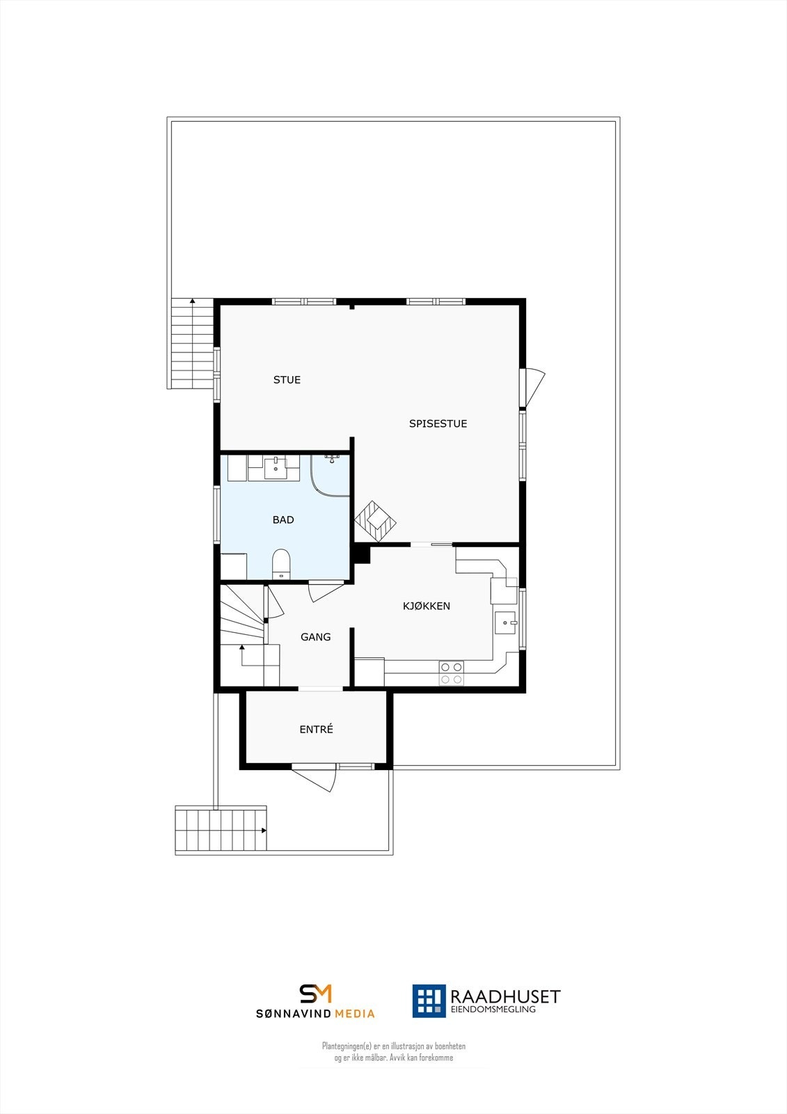 2D Plantegning | 1. Etasje Galleribilde