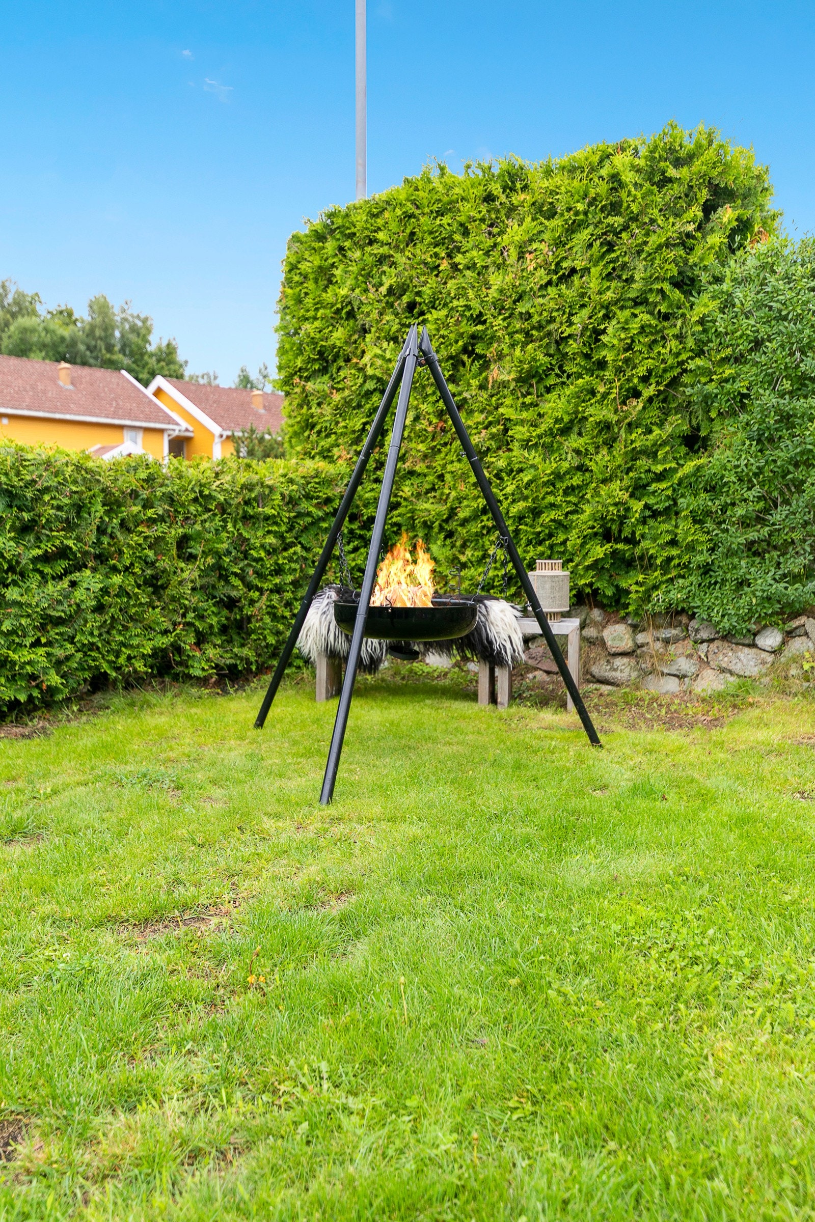 Boltreplassen ute åpner for bla. bålkos, kubb eller krokket. Galleribilde
