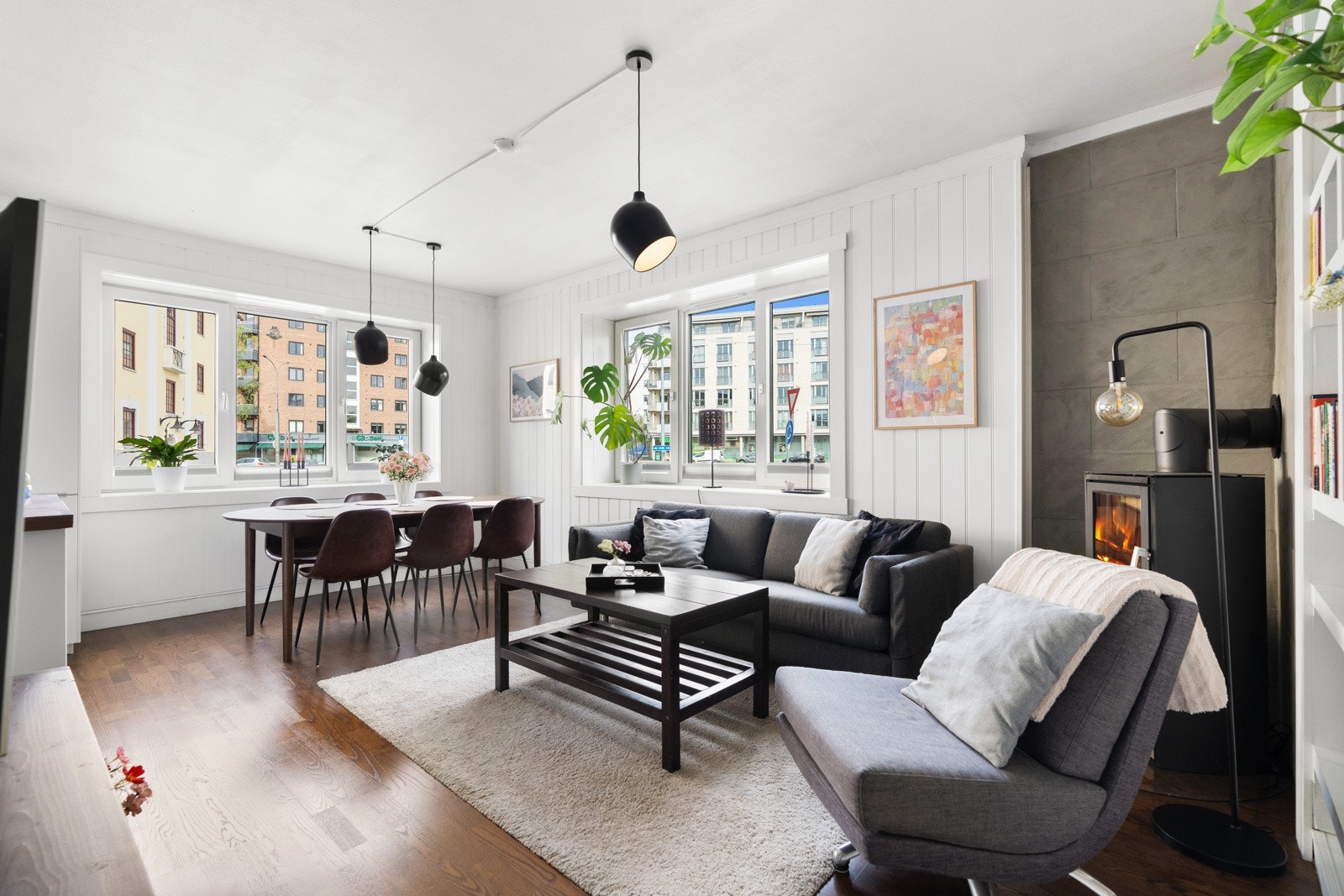 Peisovn til kjølige vinterdager i stuen. Galleribilde