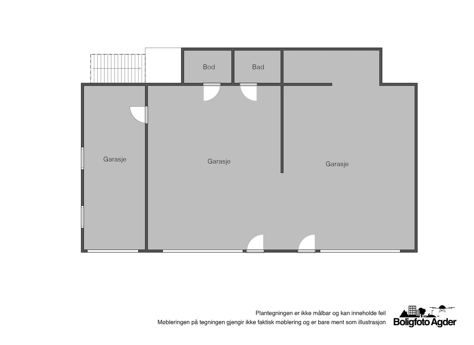 Plantegning 1. etasje - ikke målsatt, kun en illustrasjon. Galleribilde