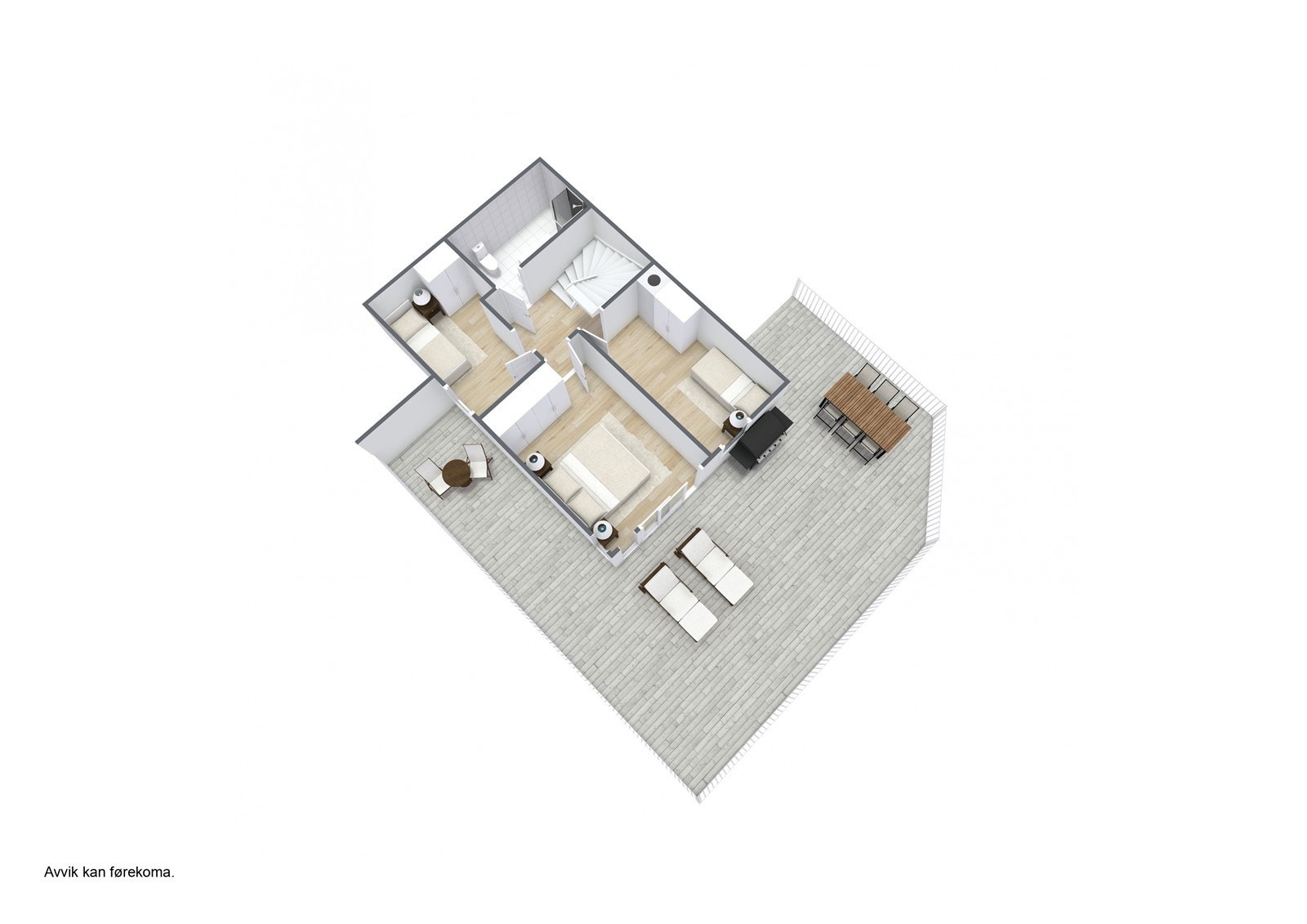 Planteikning 3D - u. etasje. Galleribilde