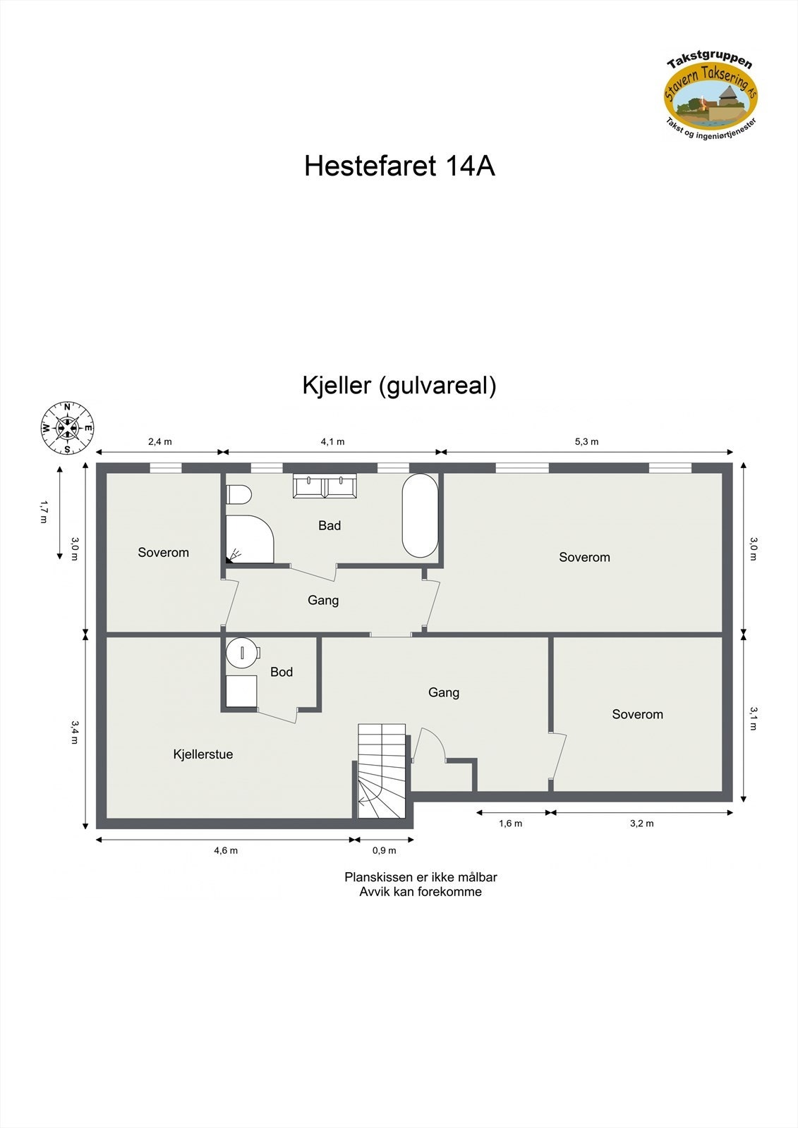 Plantegning underetasje Galleribilde