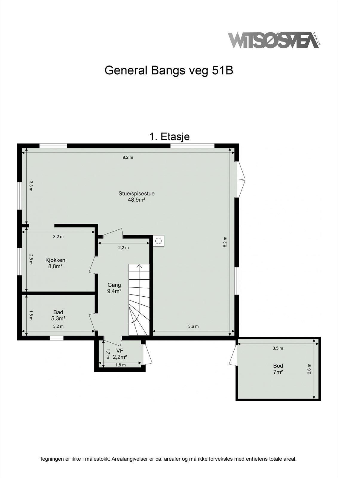 Planskisse første etasje. Galleribilde