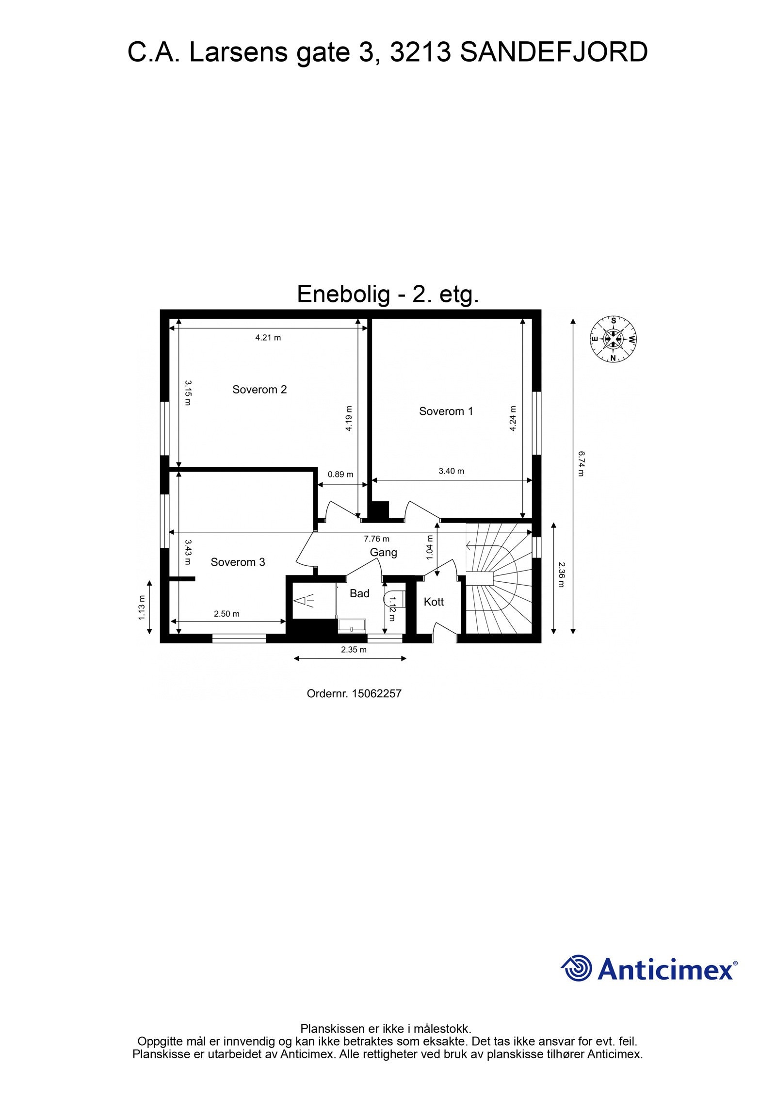 Plantegning 2. etg Galleribilde