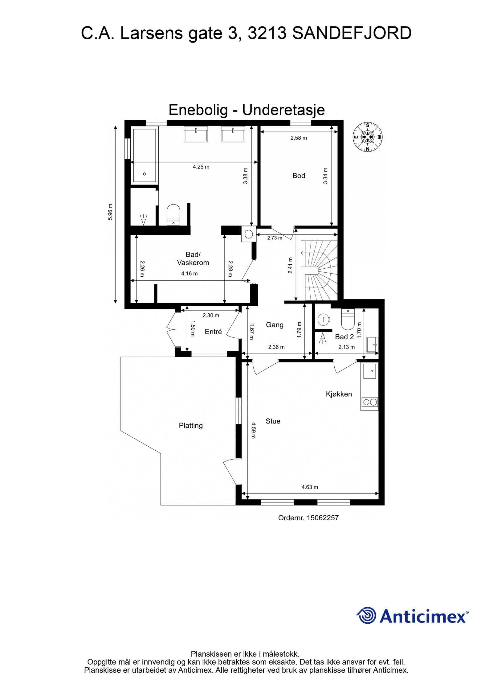 Plantegning Underetasje Galleribilde