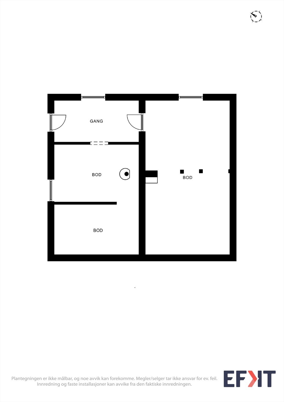 Plantegning kjeller. Galleribilde