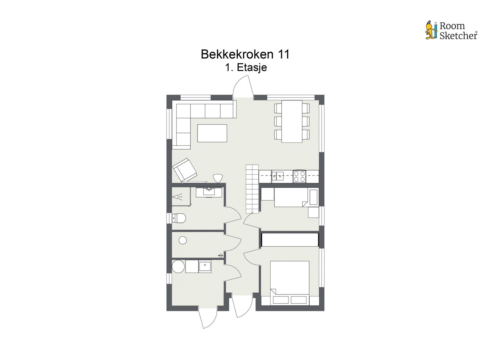 Plantegning 1. etg Galleribilde